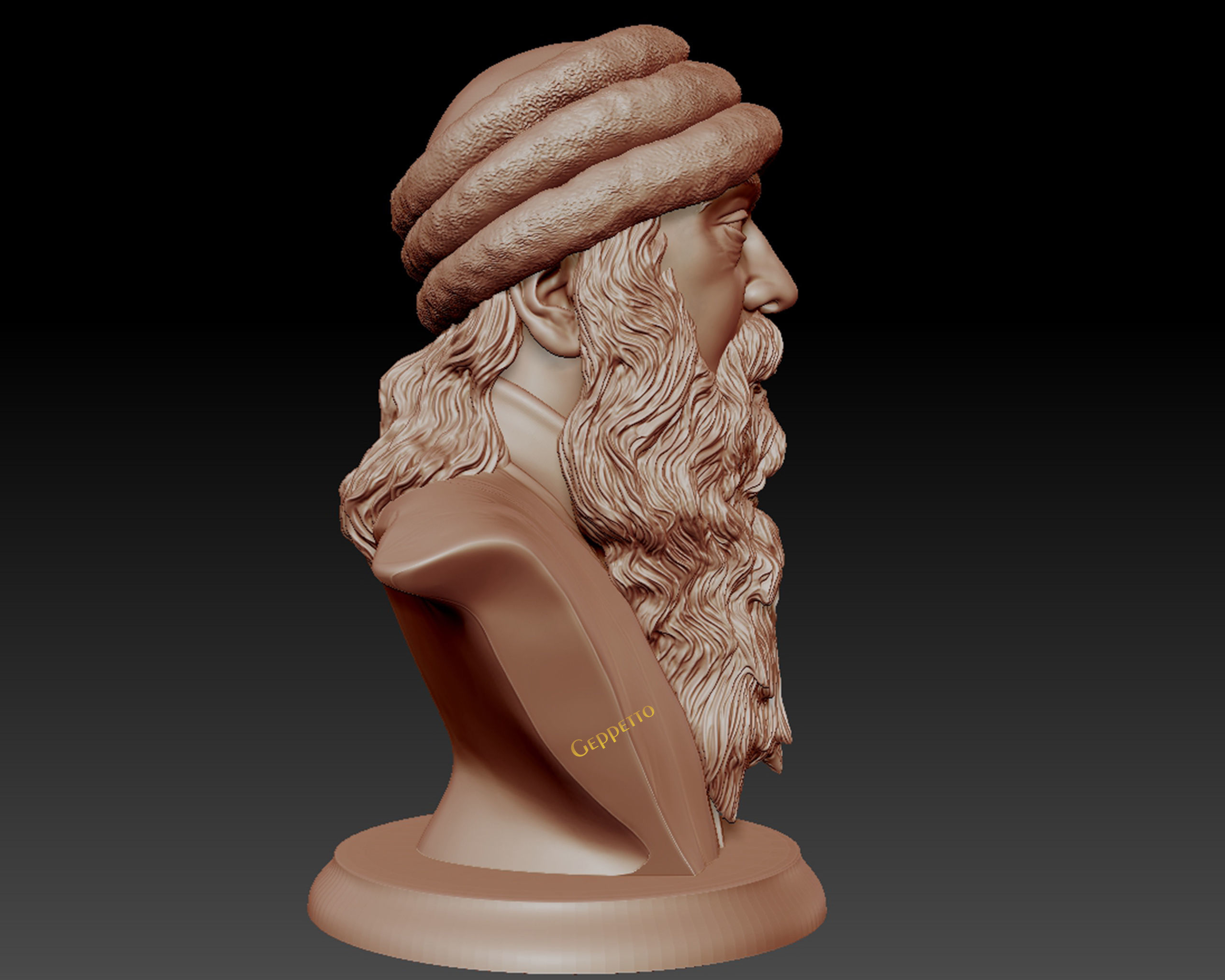 Rajneesh OSHO 3D printable sculpture 3D print model_2