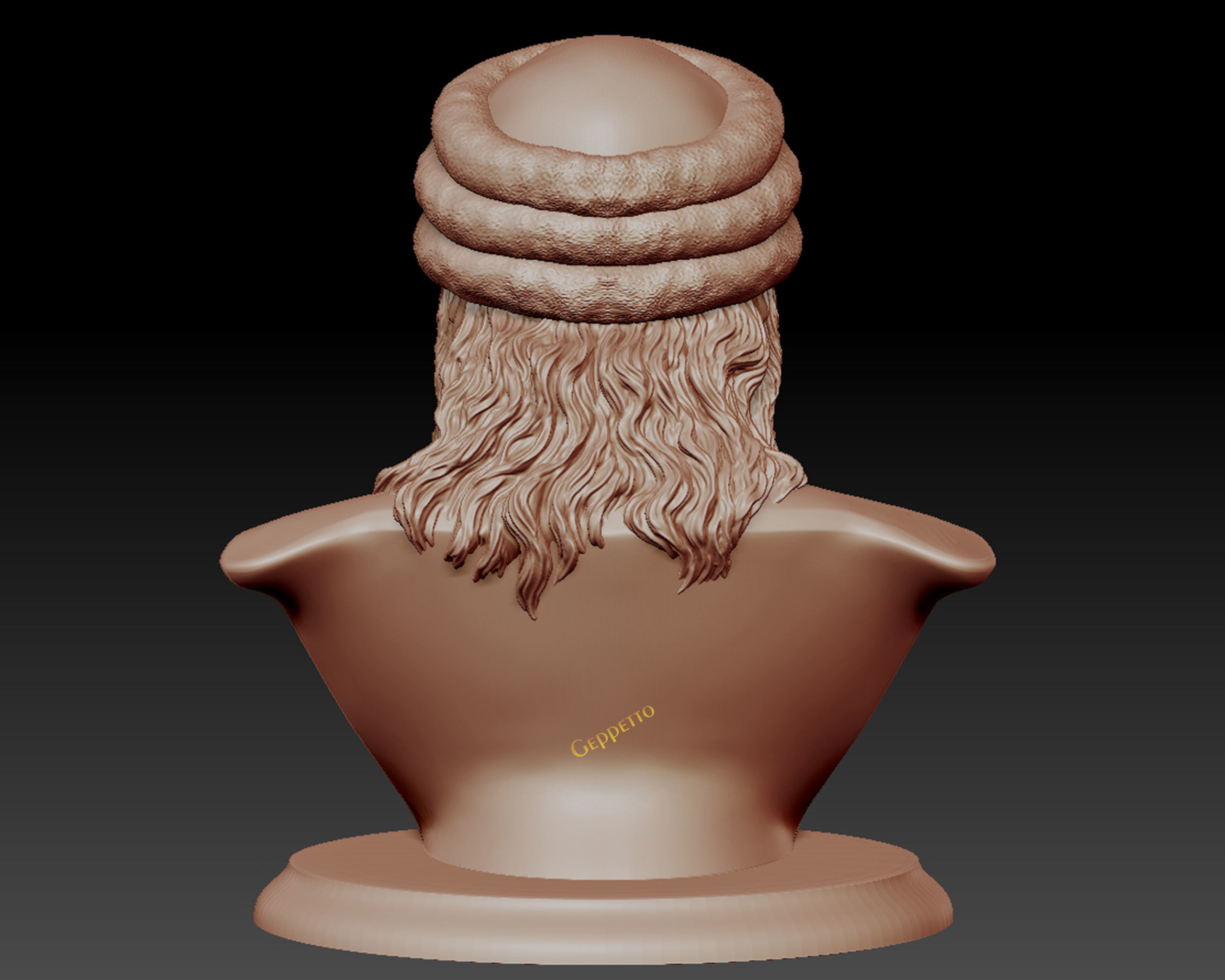 Rajneesh OSHO 3D printable sculpture 3D print model_31