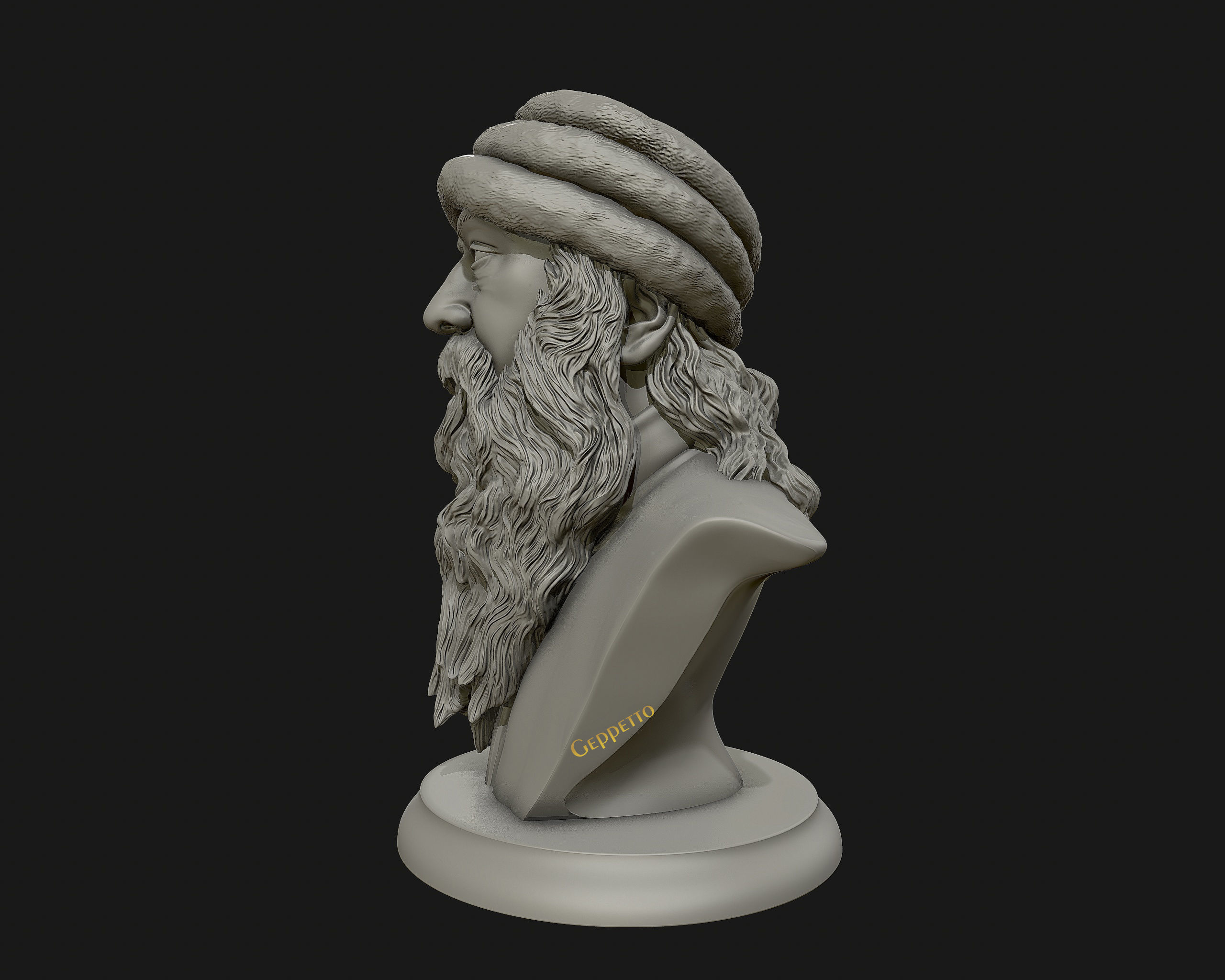 Rajneesh OSHO 3D printable sculpture 3D print model_40