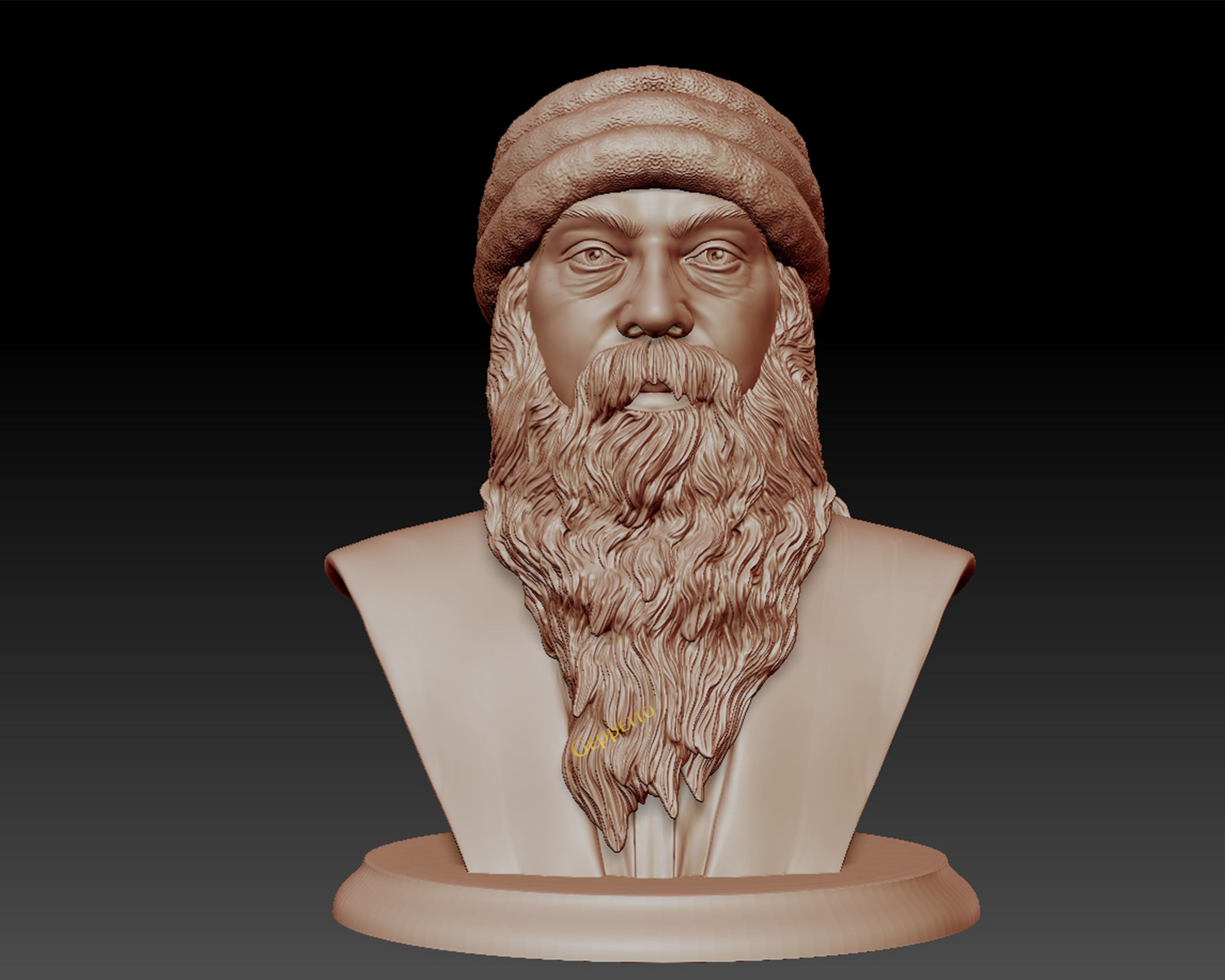 Rajneesh OSHO 3D printable sculpture 3D print model_1