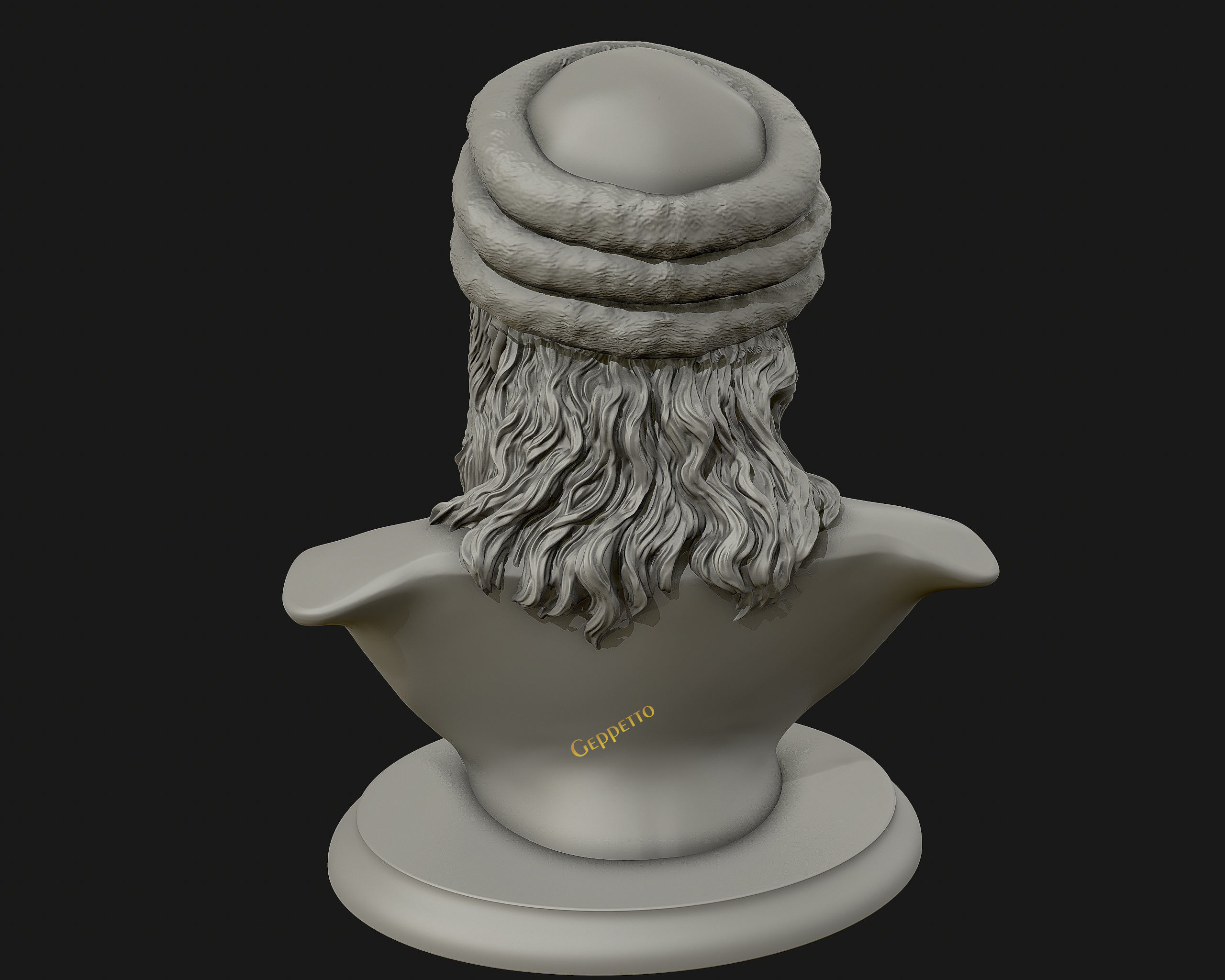 Rajneesh OSHO 3D printable sculpture 3D print model_16