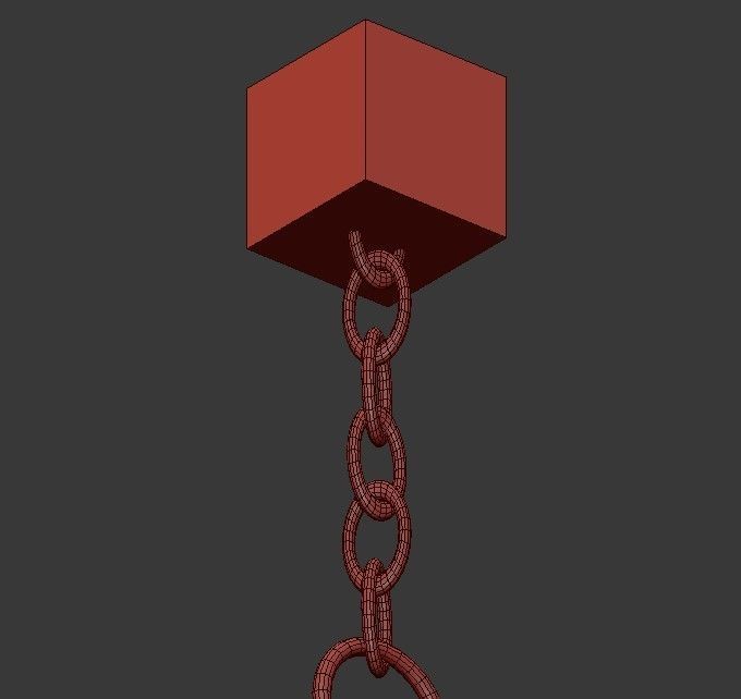 Cage 4 Light Chandelier 3D model_4