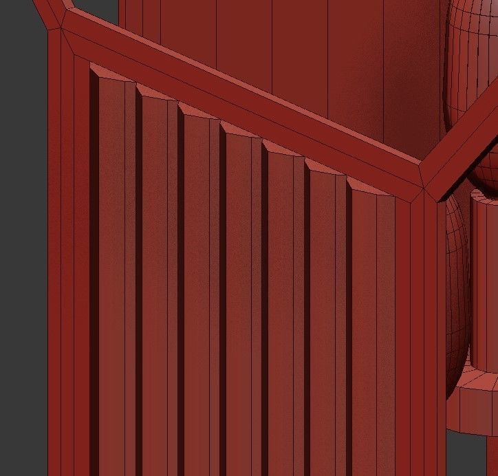 Cage 4 Light Chandelier 3D model_6