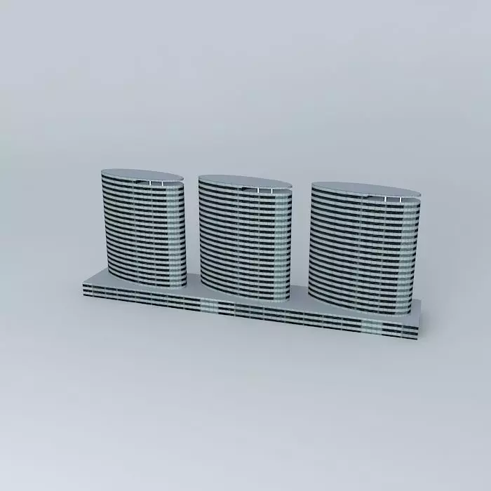 Three Towers Free 3D model_0