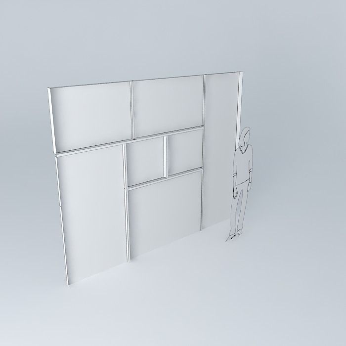 Feature wall Free 3D model_4