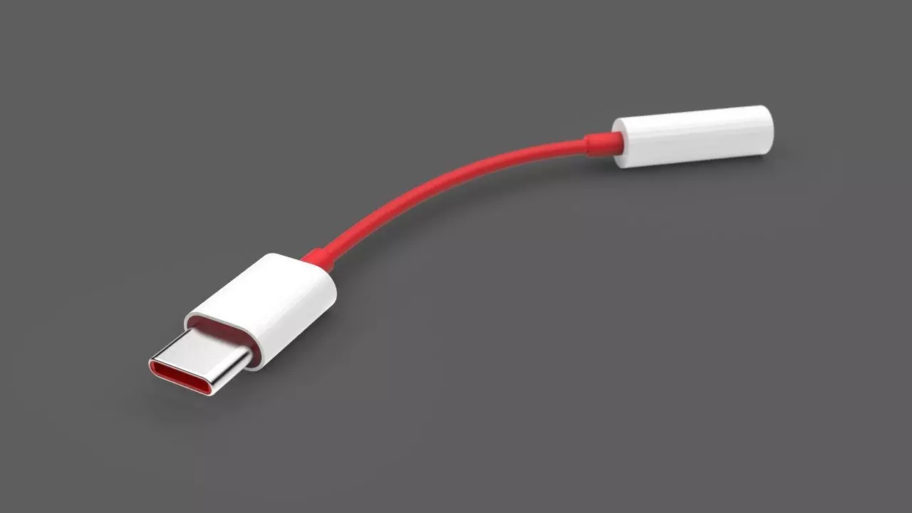 USB C to Headphone Jack Adaptor 3D model