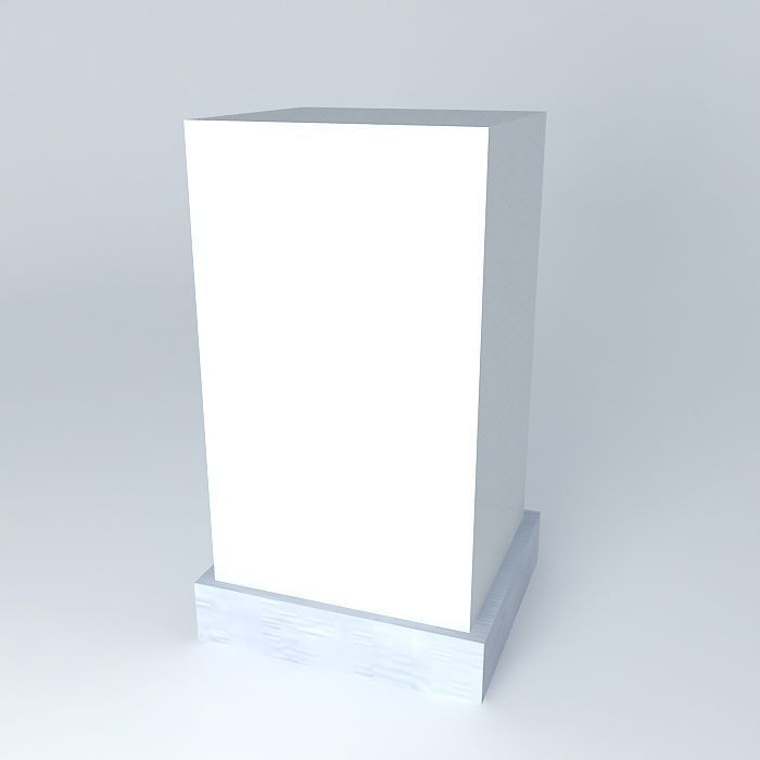 Lightbox pedestal Free 3D model_1