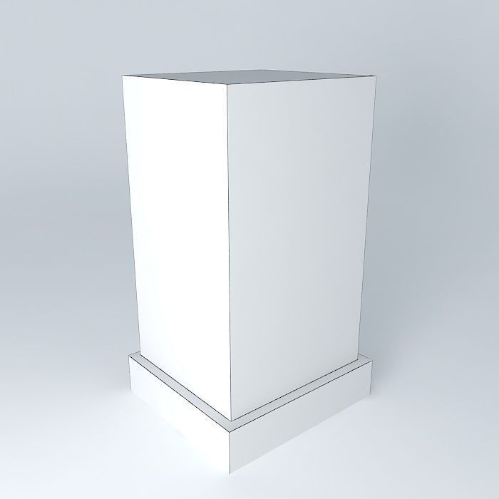Lightbox pedestal Free 3D model_3