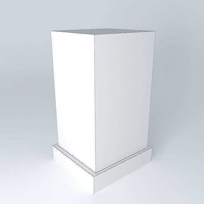 Lightbox pedestal Free 3D model_4