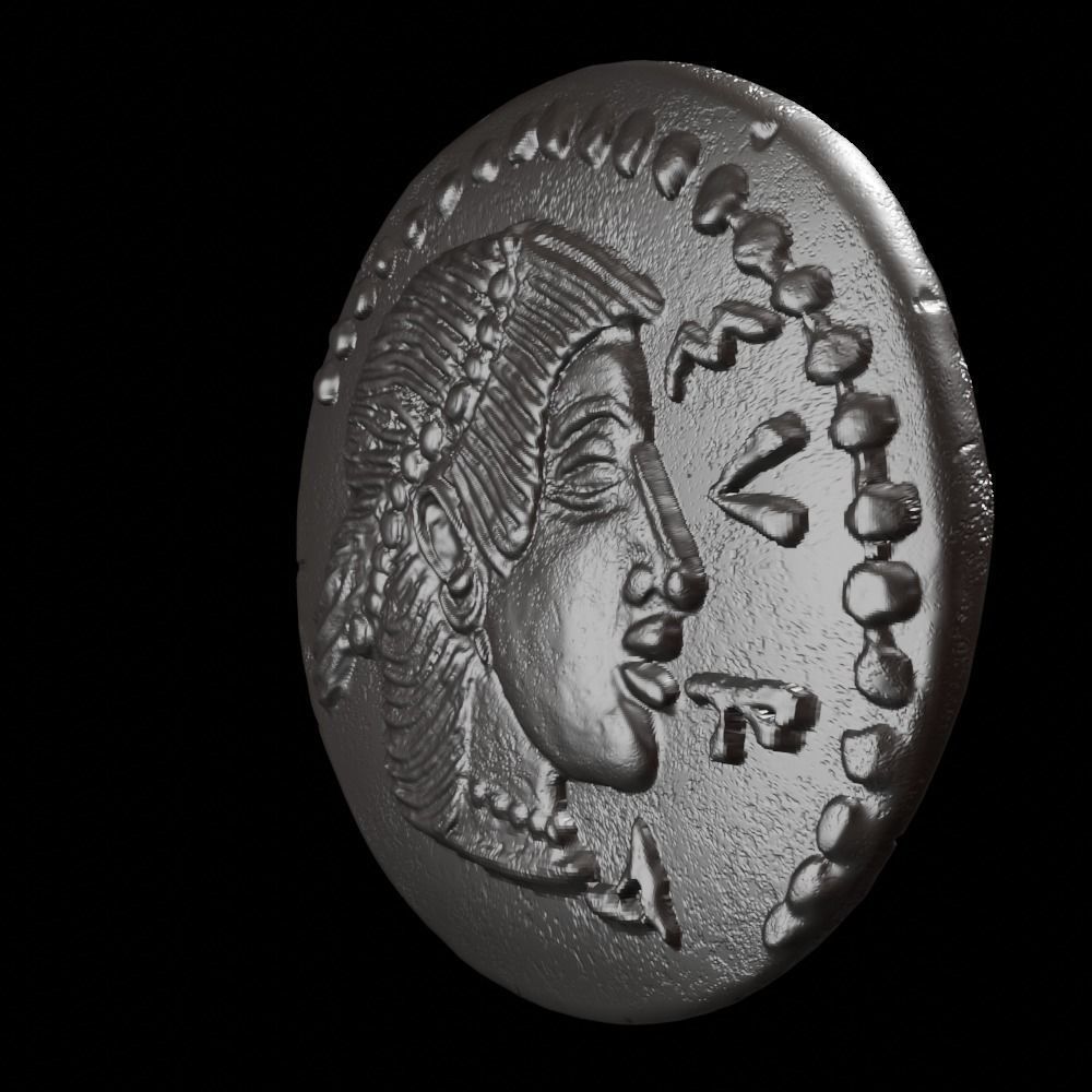 Octopus Coin-Silver Litra 3D print model_14