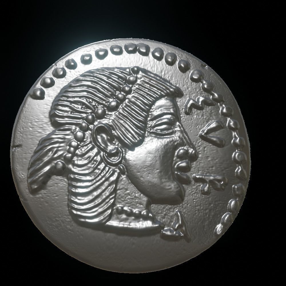 Octopus Coin-Silver Litra 3D print model_4