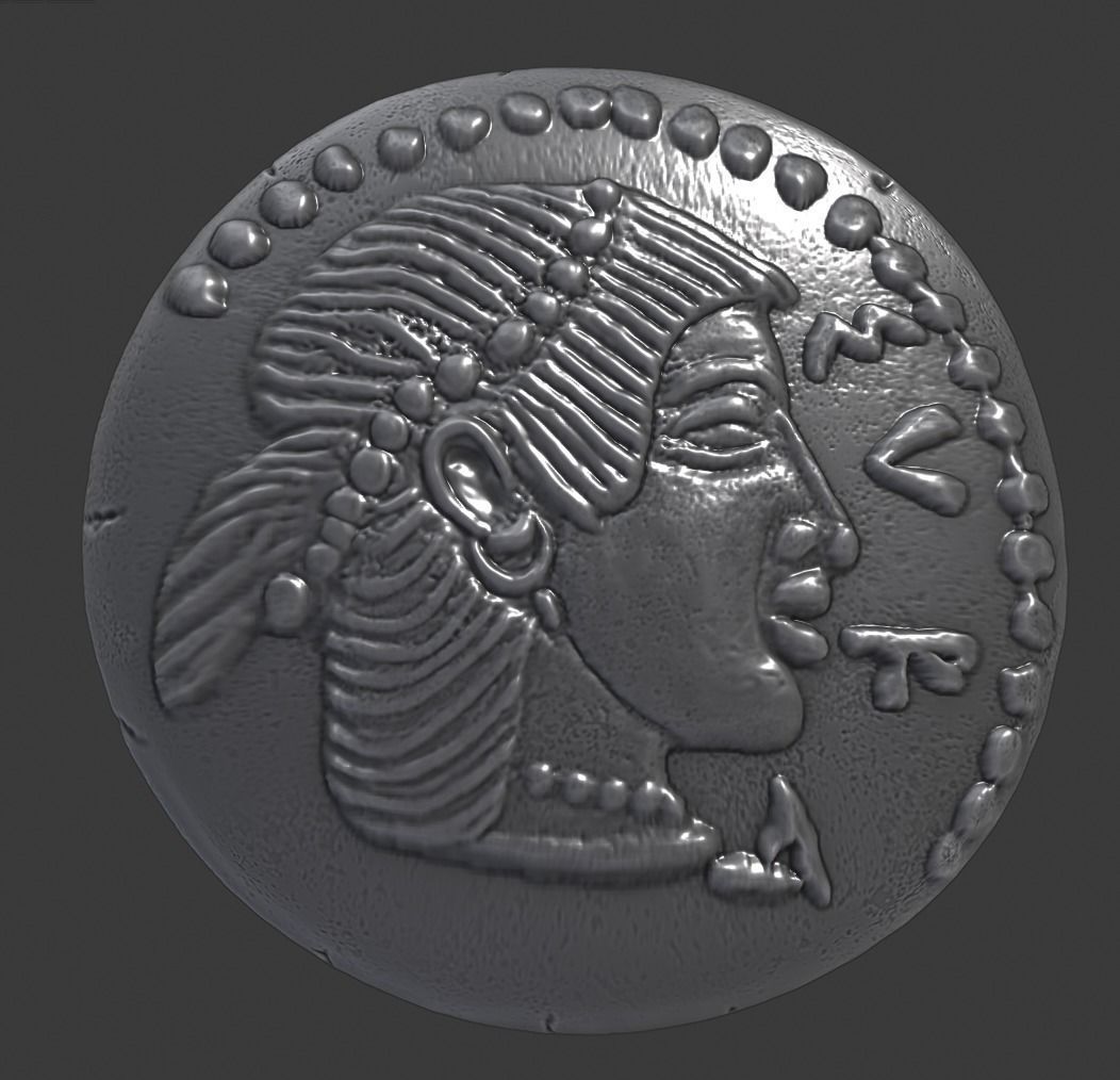 Octopus Coin-Silver Litra 3D print model_9