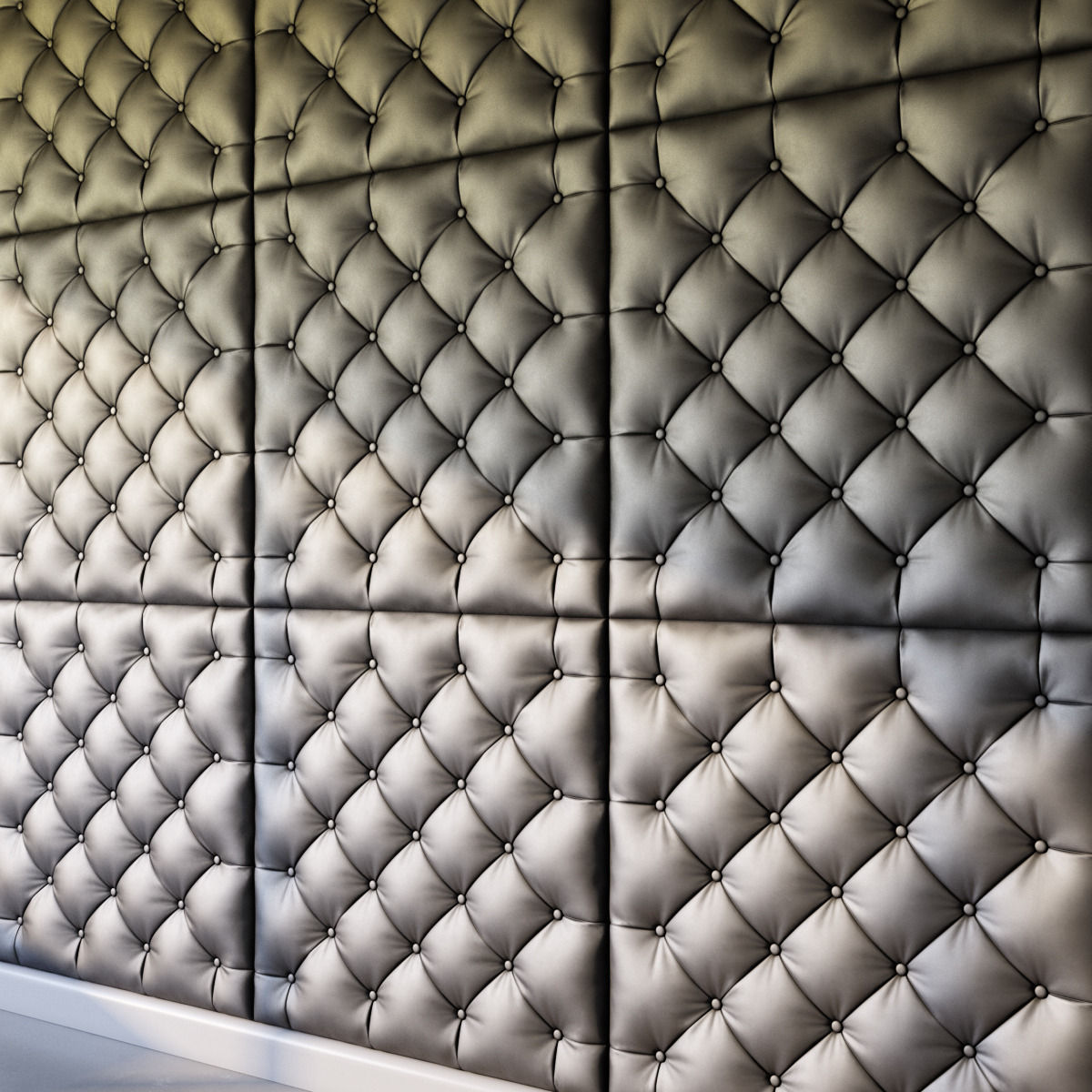 Decorative wall panel gray 3D model_1