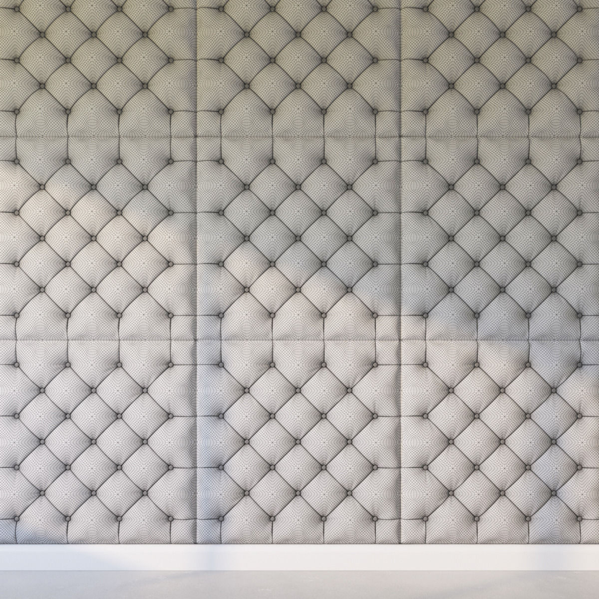 Decorative wall panel gray 3D model_3