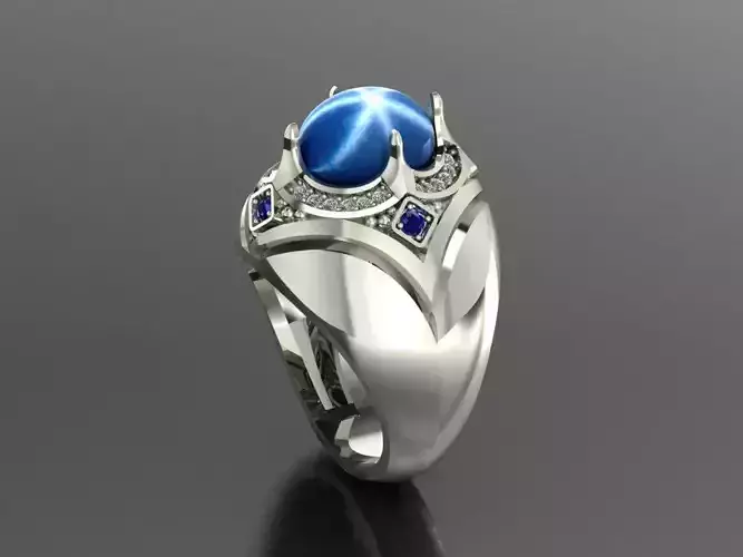 v ring sapphire and diamond