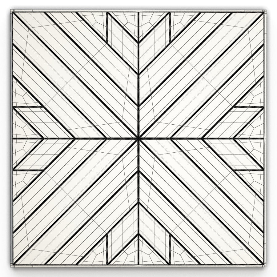 Geometric Ethnic Wall Decoration 2 3D model_2