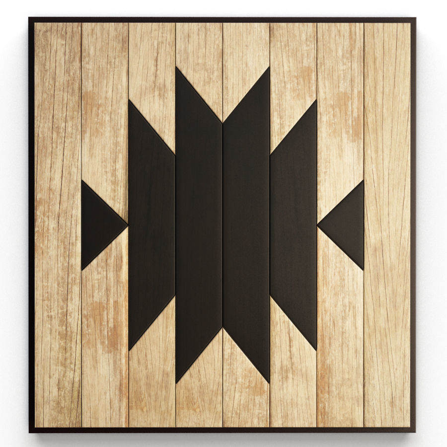 Geometric Ethnic Wall Decoration 2 3D model_5