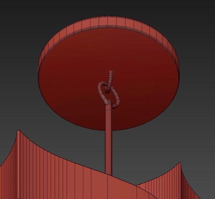 Grand Lotus Black Chandelier 3D model_4