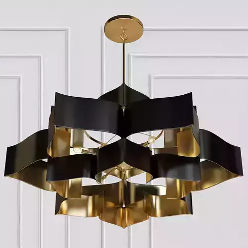 Grand Lotus Black Chandelier