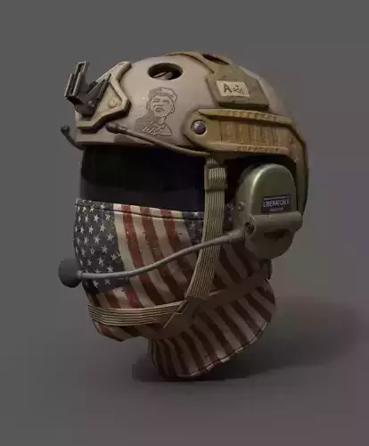 Helmet scifi military combat soldier 