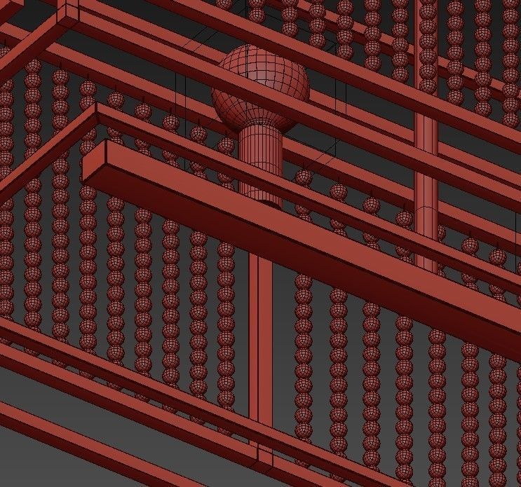 Adelle Rectangular Chandelier 3D model_5