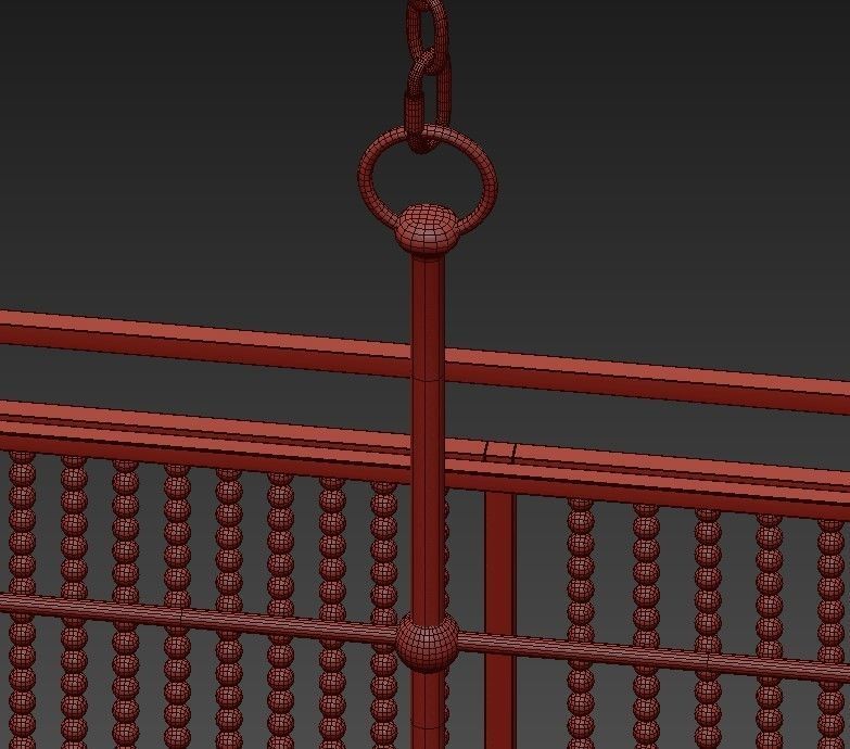 Adelle Rectangular Chandelier 3D model_6