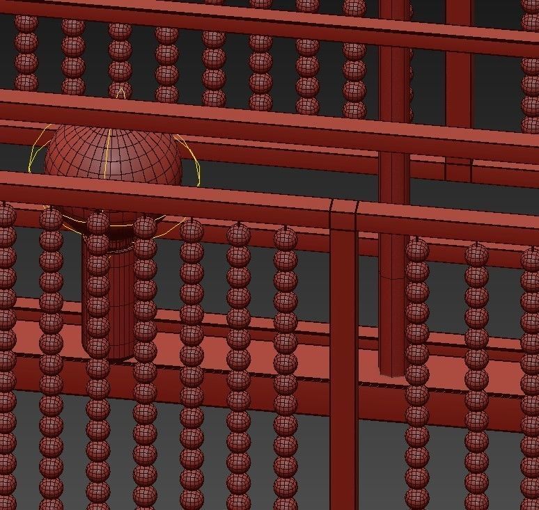 Adelle Rectangular Chandelier 3D model_7