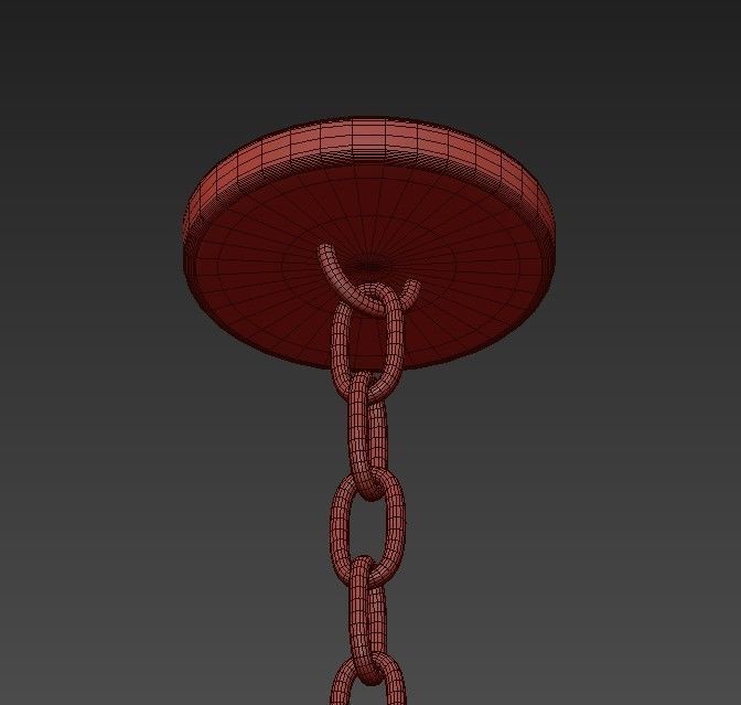 Adelle Rectangular Chandelier 3D model_4