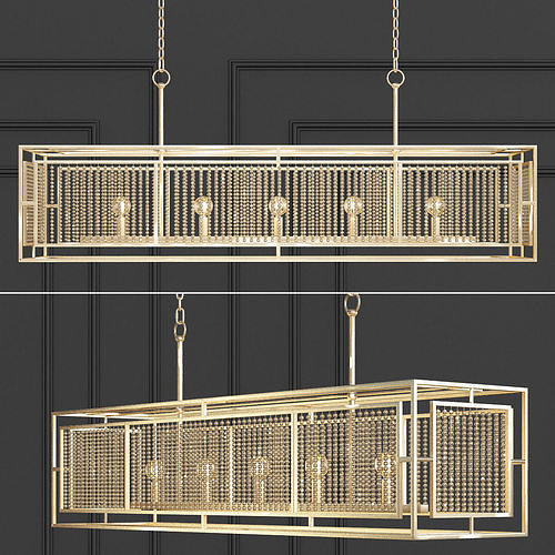 Adelle Rectangular Chandelier 3D model