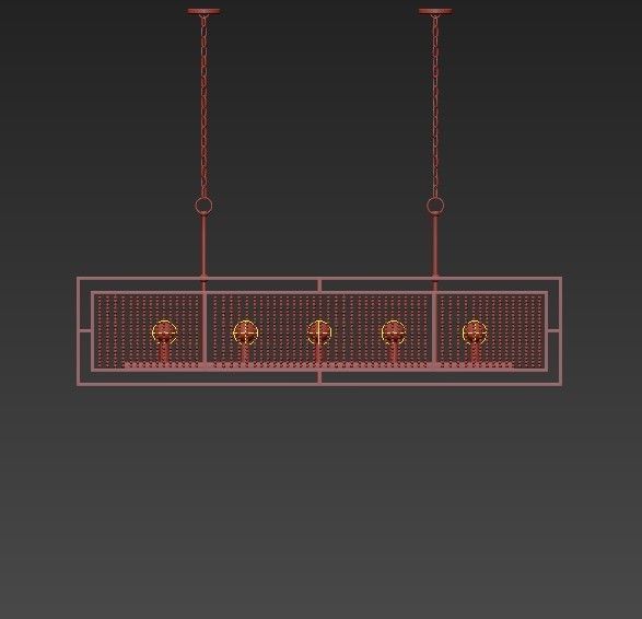 Adelle Rectangular Chandelier 3D model_1