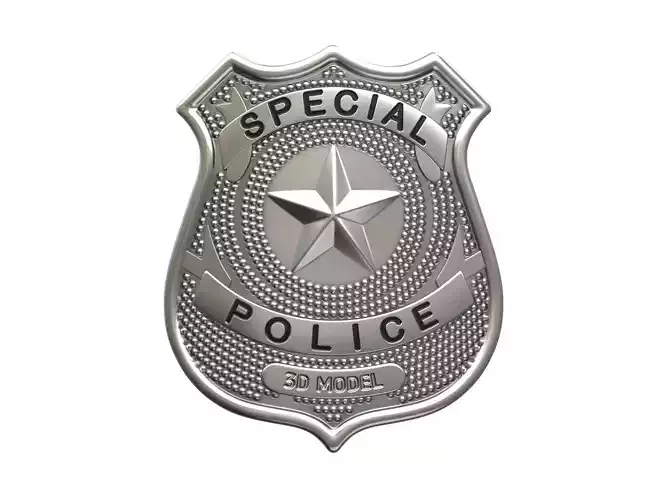 Police Badge 3D model