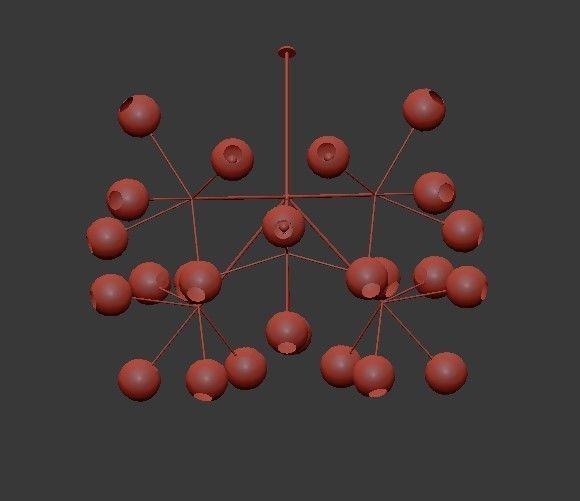 Unique Snow Crystal Illuminated Sculpture 3D model_5