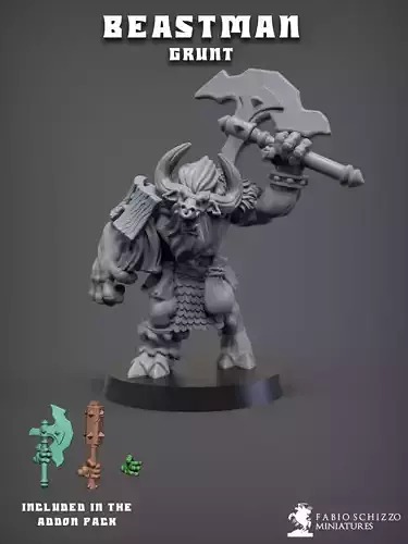 Beastman Grunt 3D print model