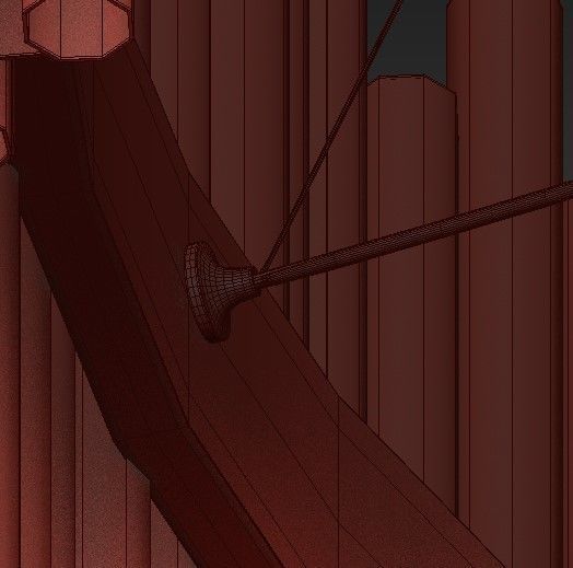 Luxurious Hotel Style Pendant Lamp  Golden Chandelier 3D model_9