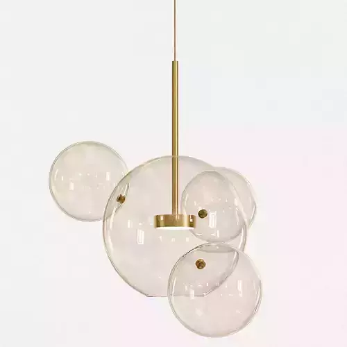 Clear Glass Ball Futuristic Chandeliers Art Deco Pendant Lamp