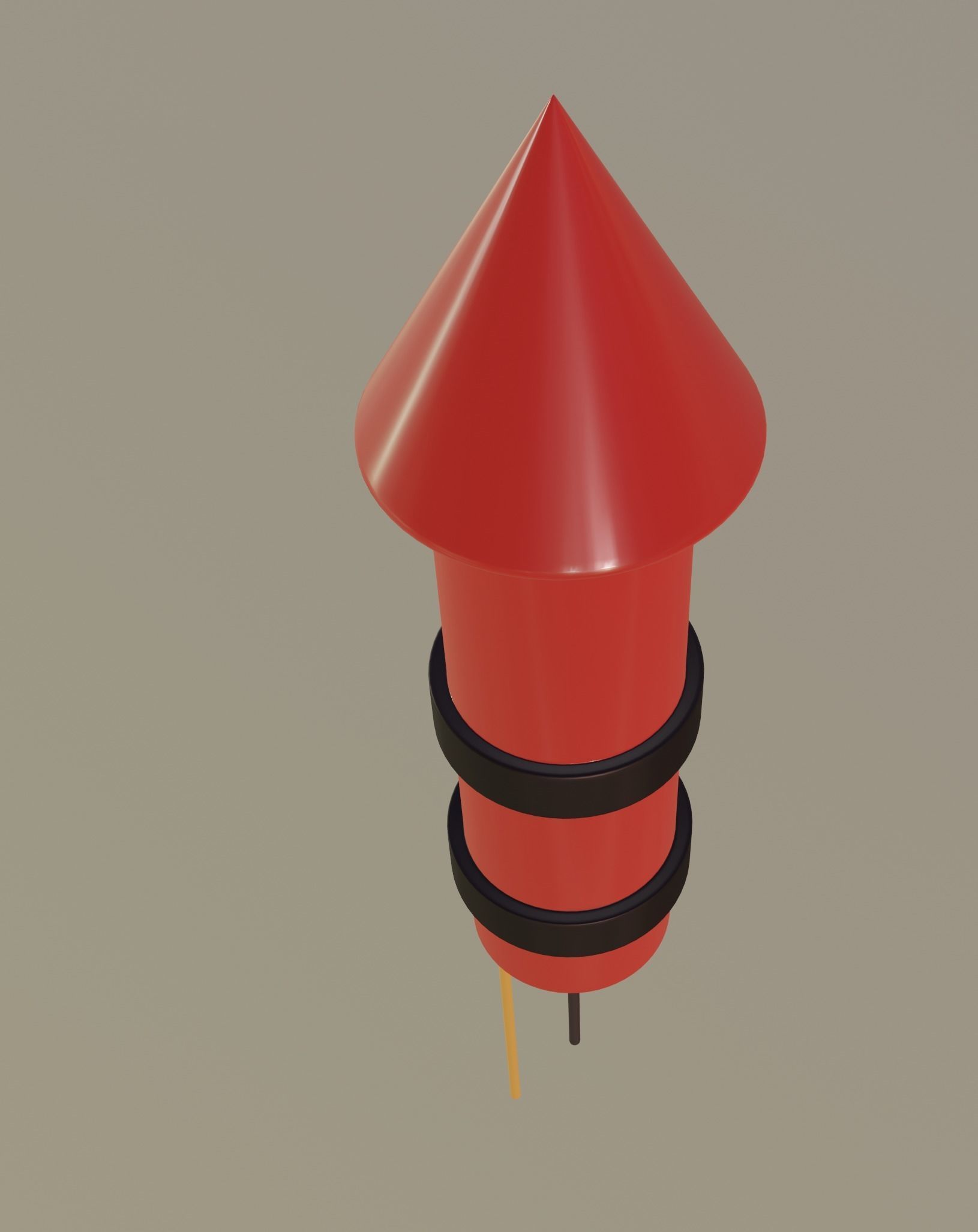 Firework Rocket 3D model_3