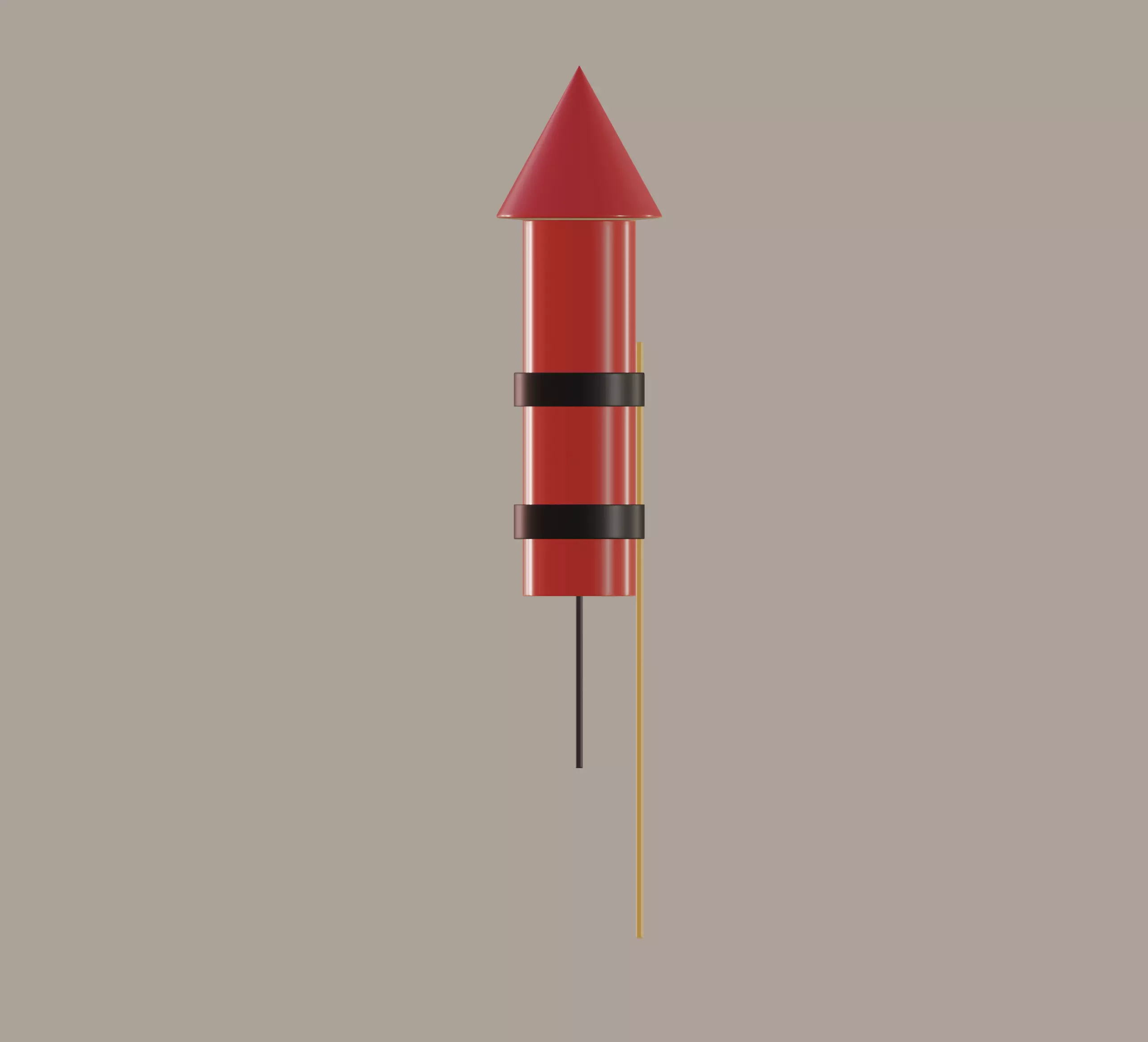 Firework Rocket 3D model_0