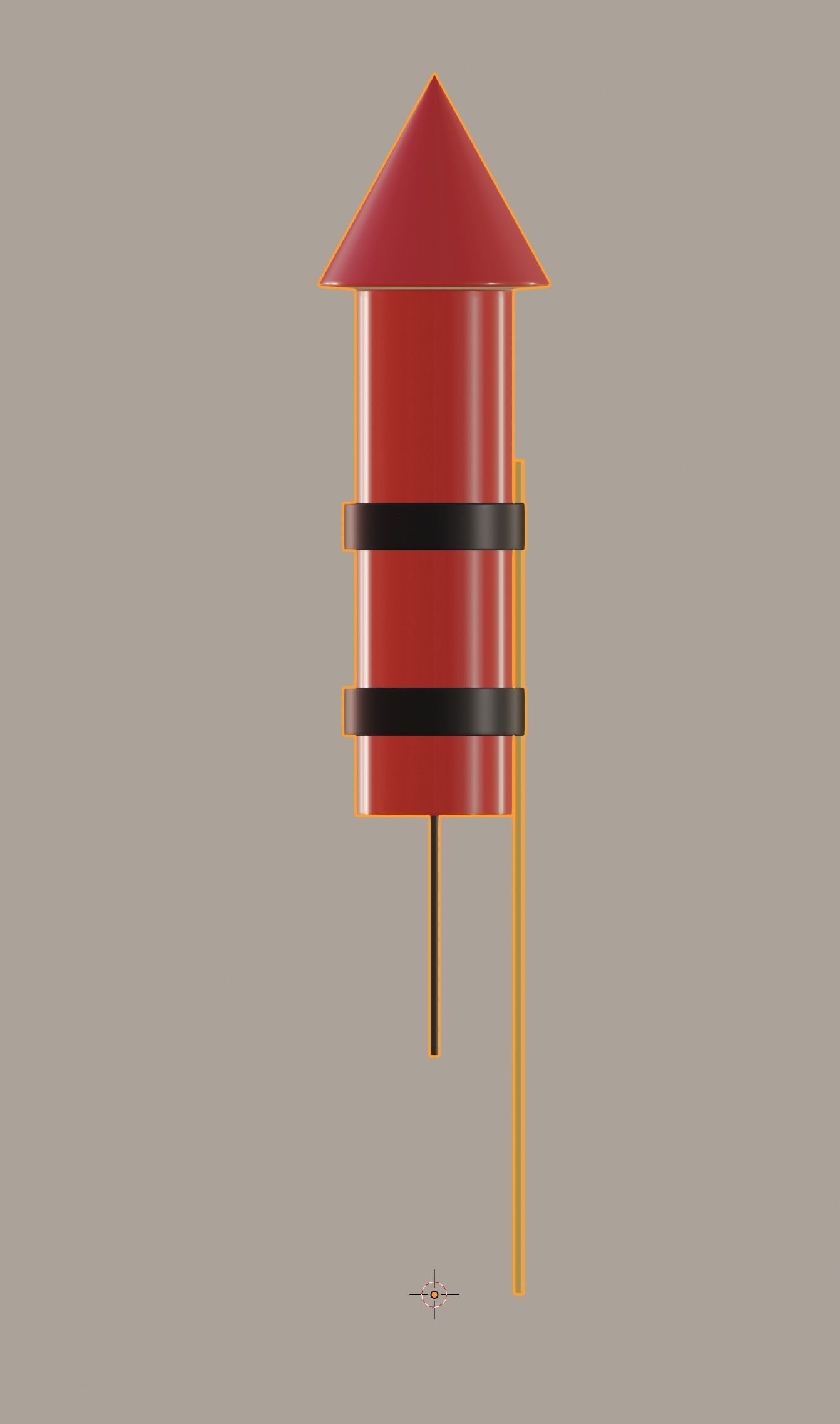 Firework Rocket 3D model_8