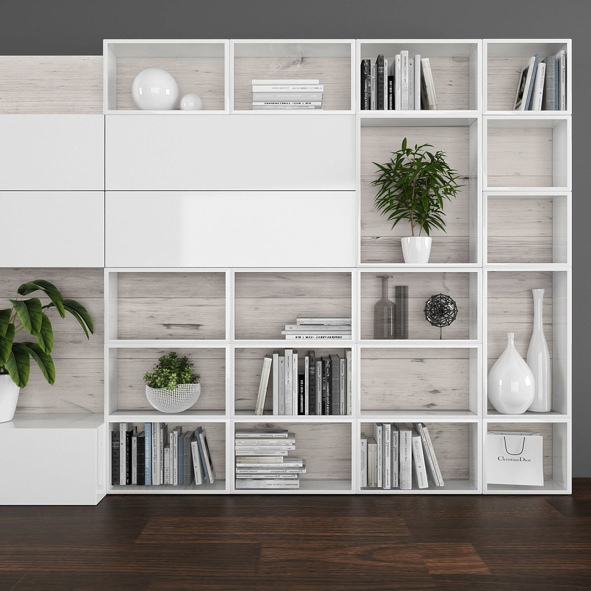 Tv stand 3D model Low-poly 3D model_2