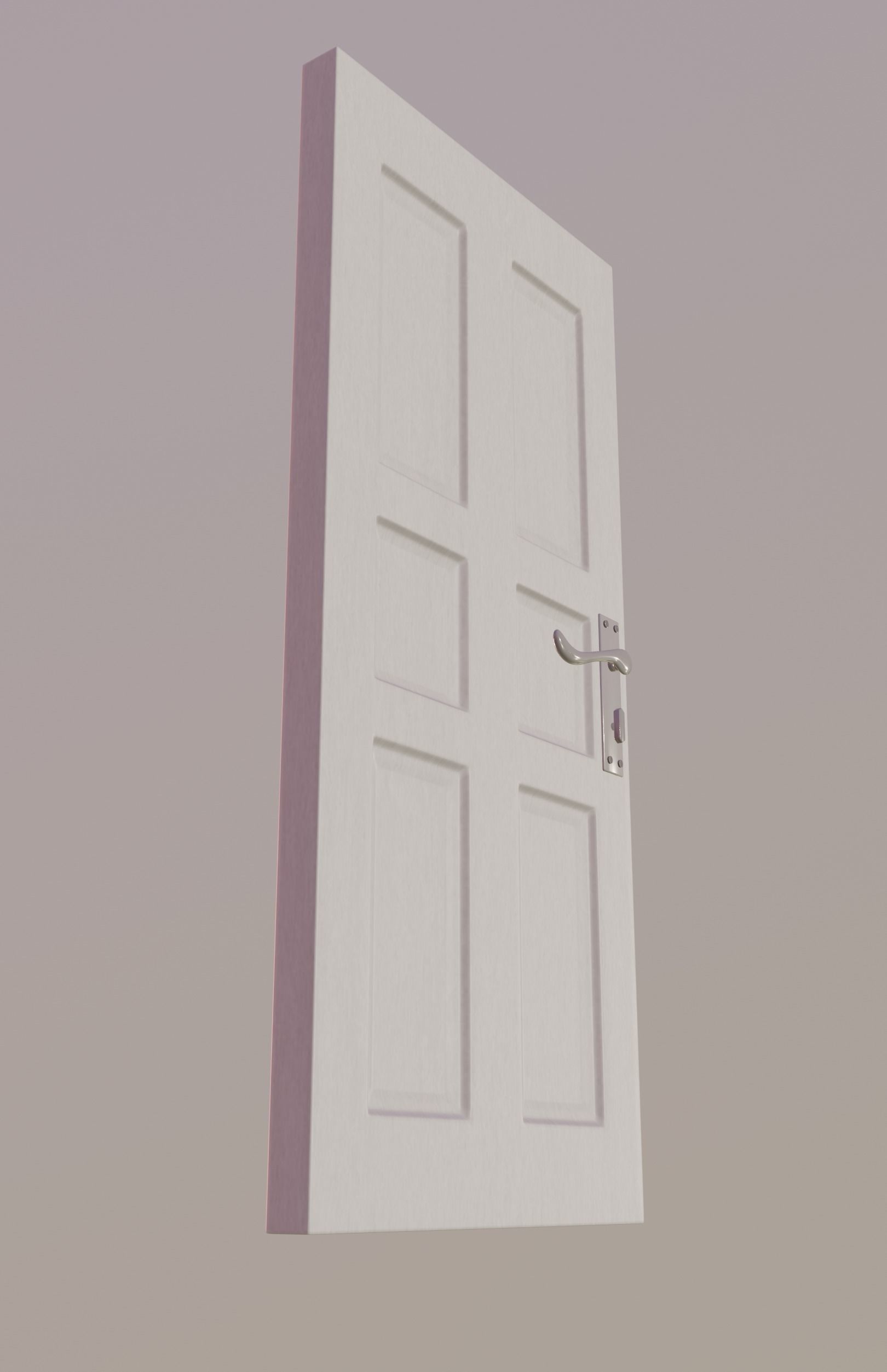 White Door 3D model_6