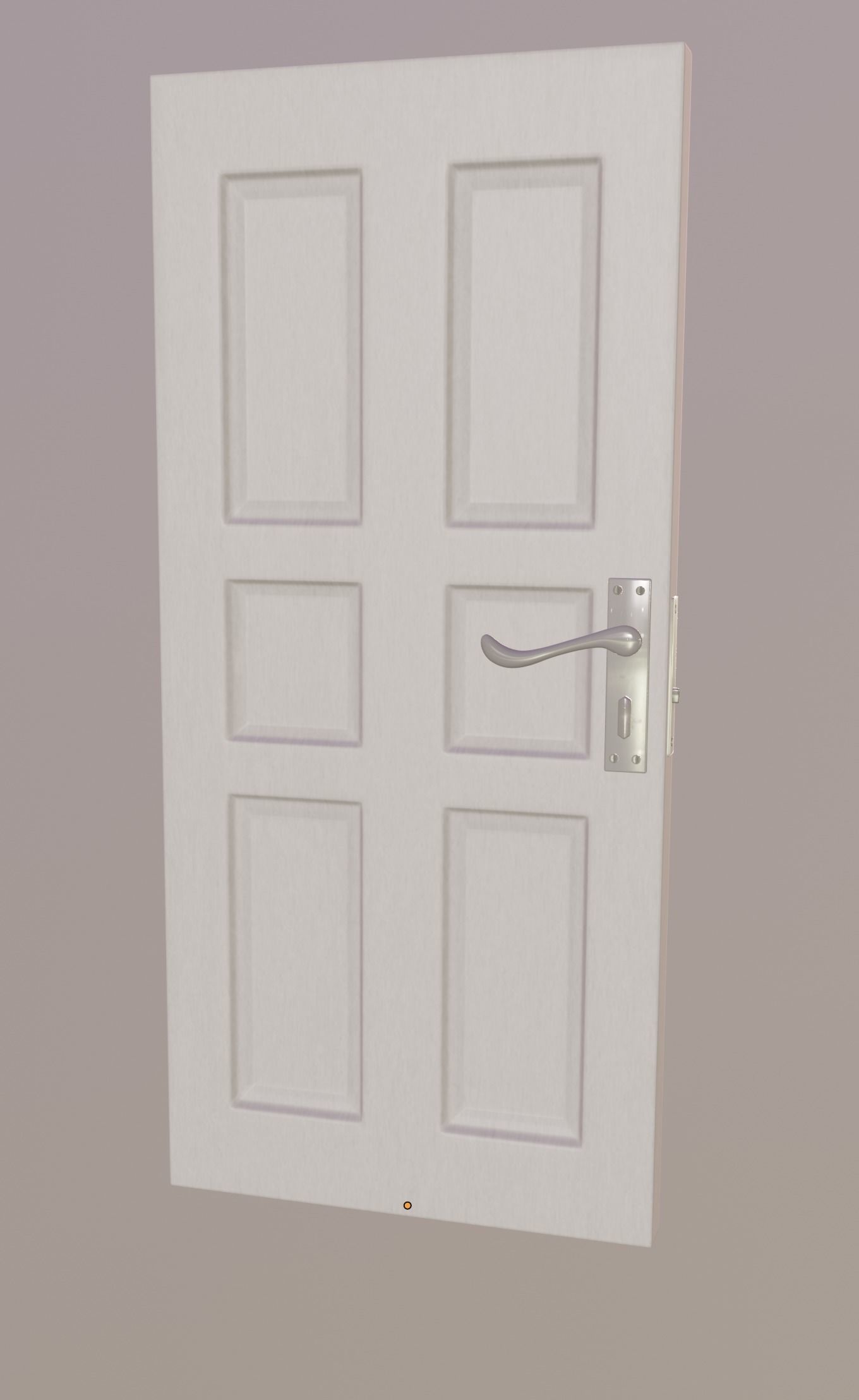 White Door 3D model_10