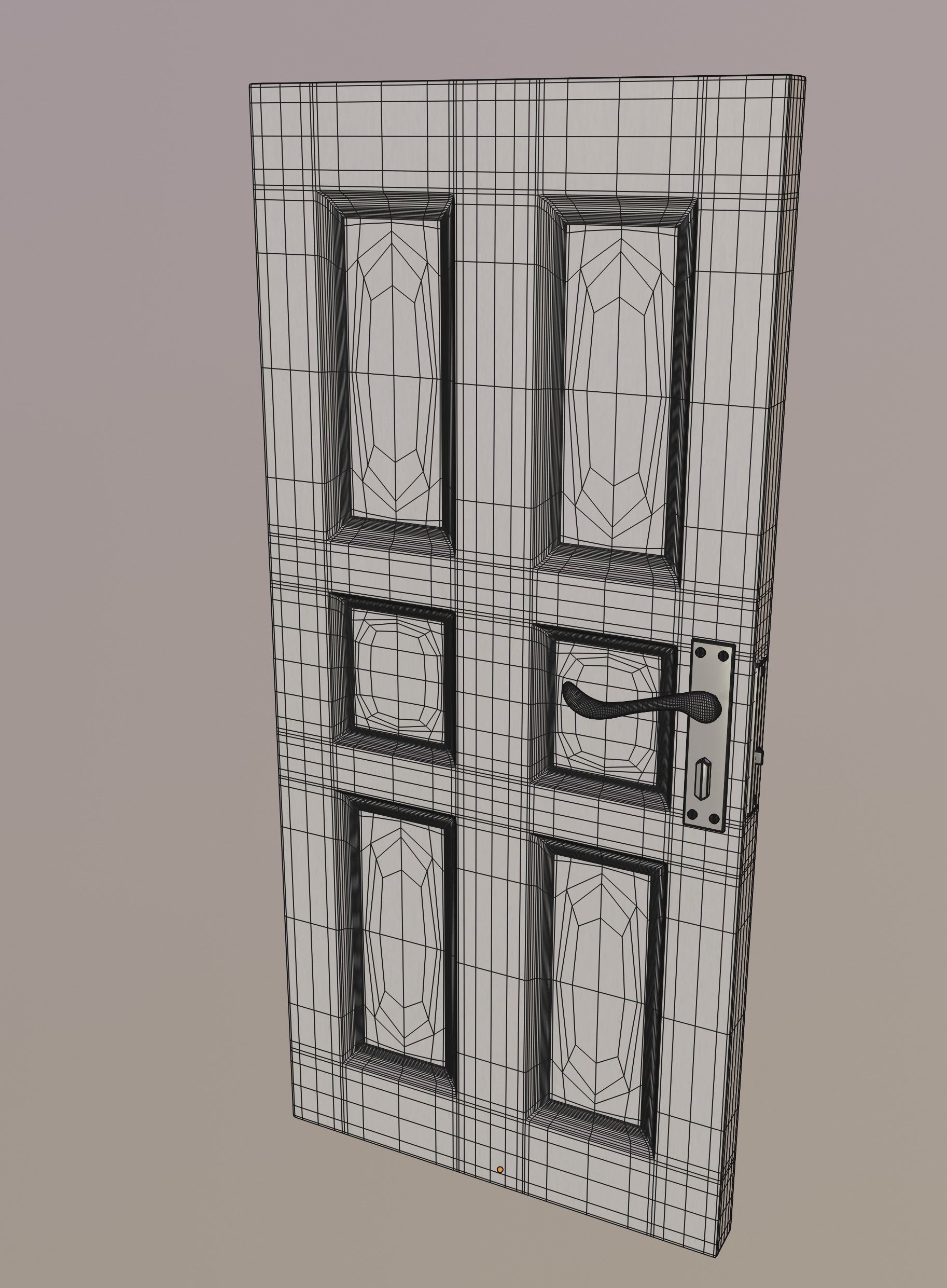 White Door 3D model_11