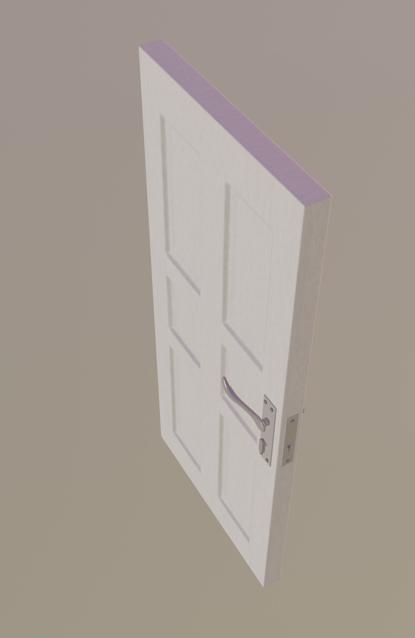 White Door 3D model_7