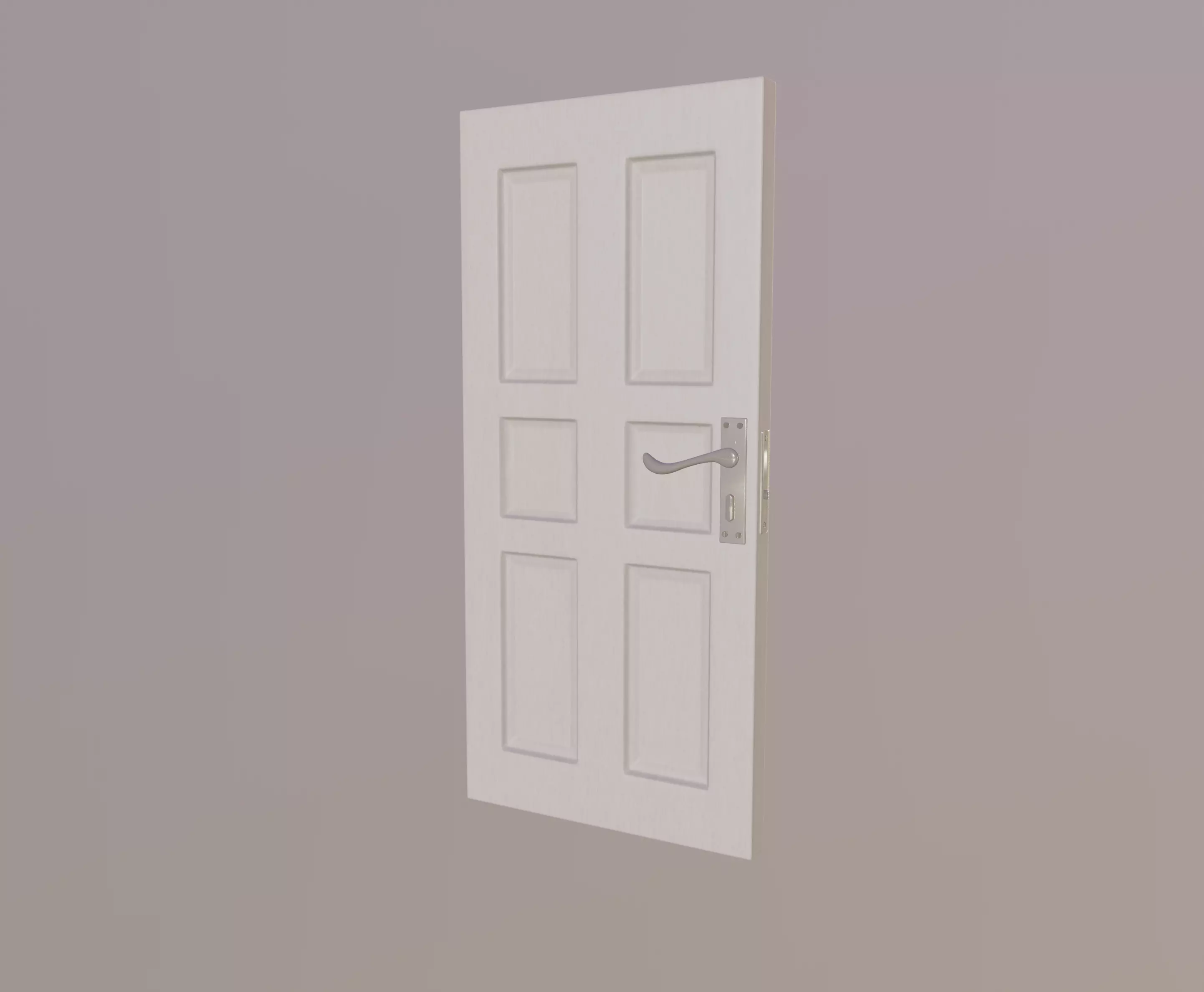 White Door 3D model_0