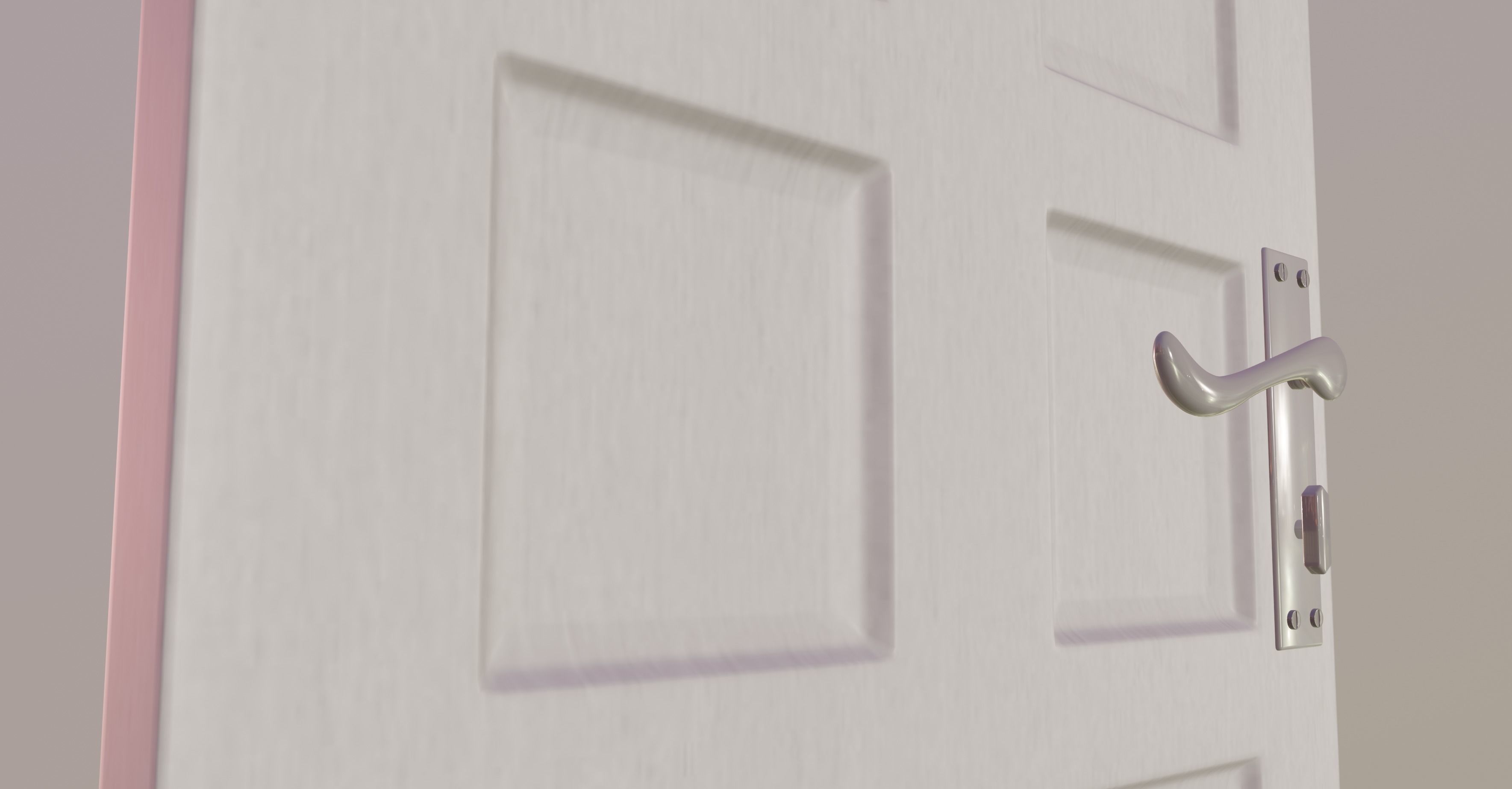 White Door 3D model_8