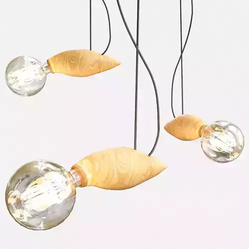 Wooden Rockets  Unique Creative Pendant Light