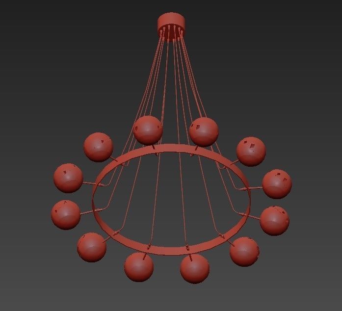 Impressive Italian Chandelier 3D model_4