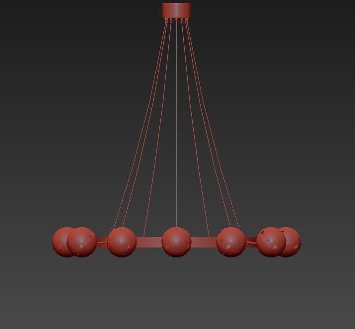 Impressive Italian Chandelier 3D model_2