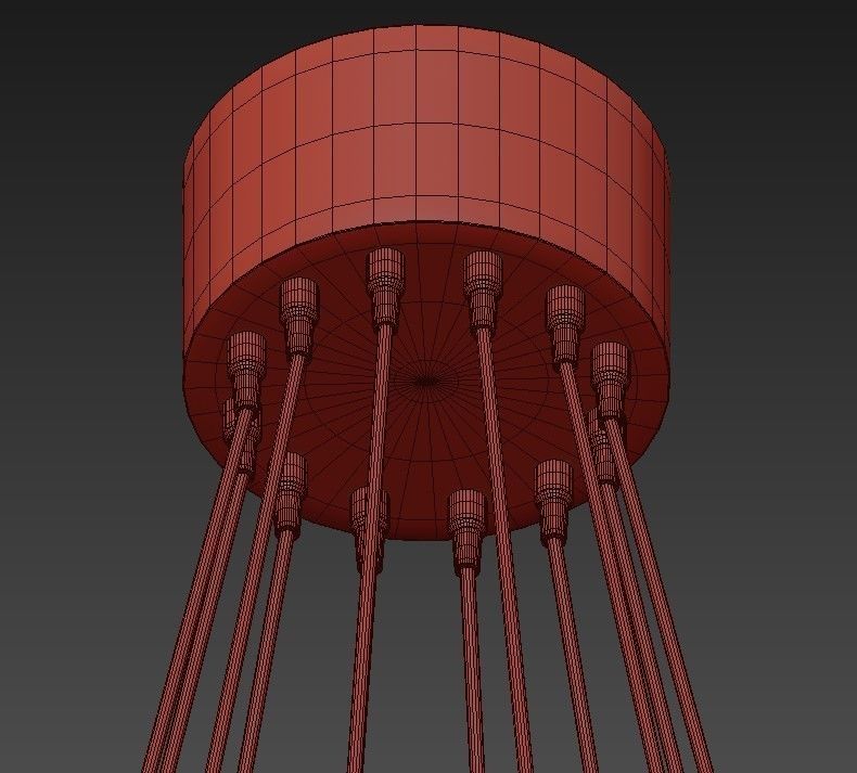 Impressive Italian Chandelier 3D model_5