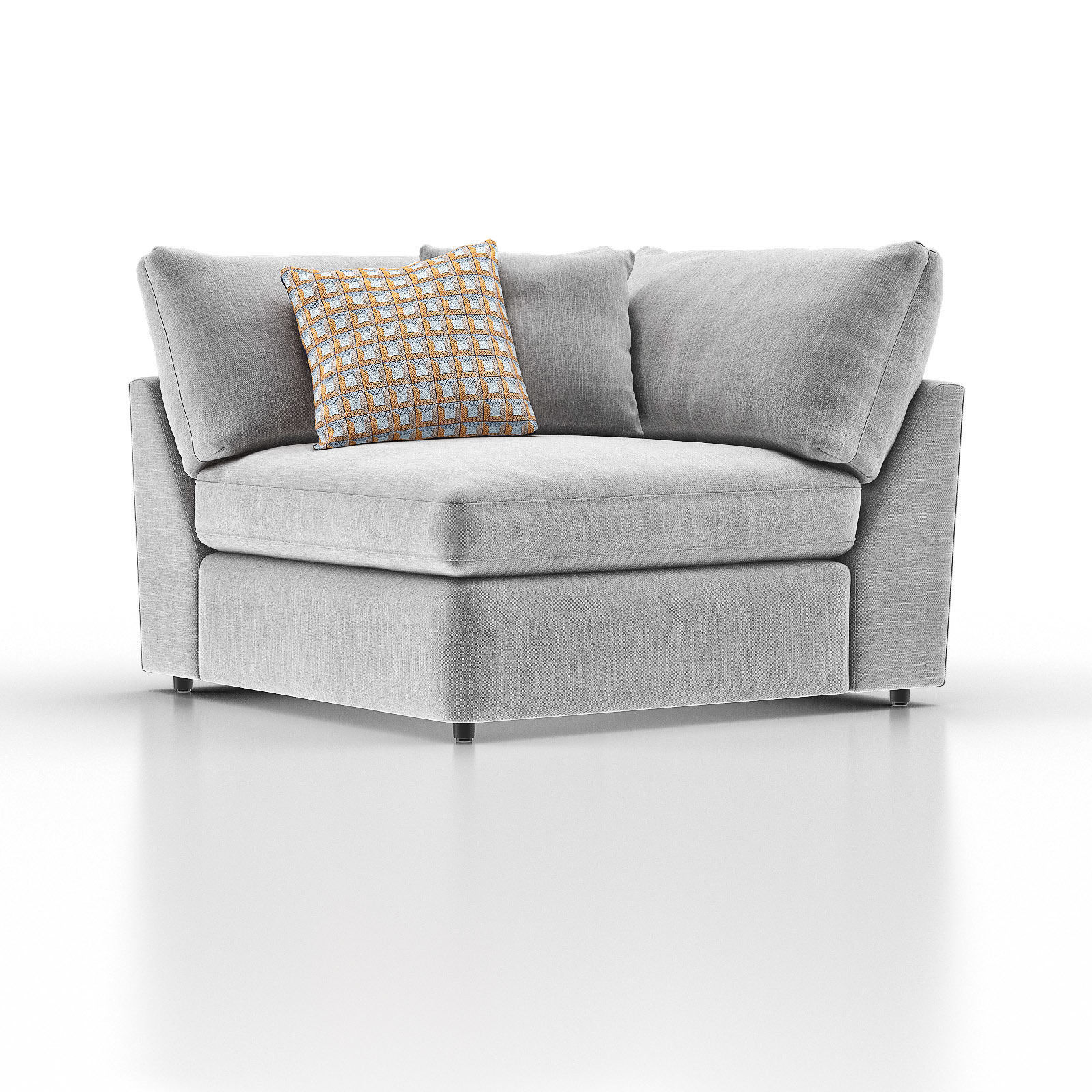 LOUNGE II PETITE Outdoor Upholstered Sofa Composition II 3D model_1